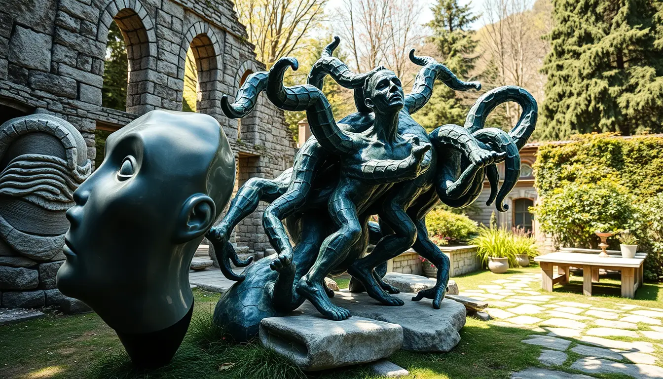Sculpture for: A frenetic gift / Each time / More insane than the last