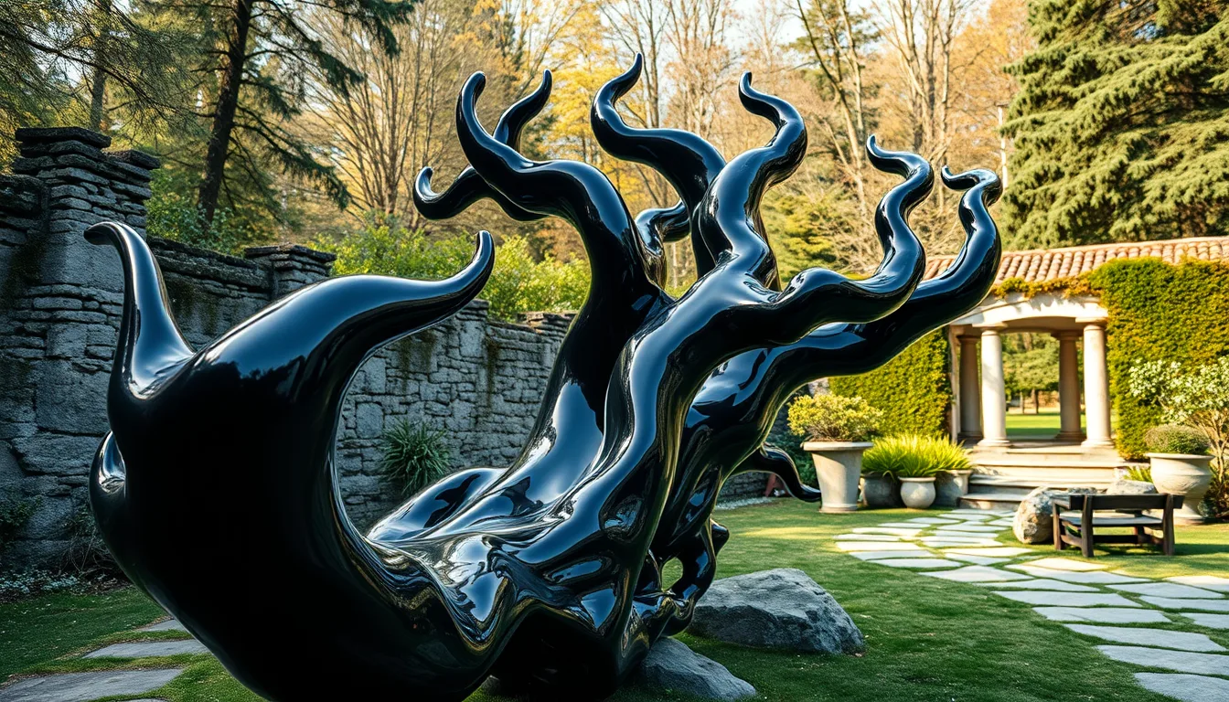 Sculpture for: Are you as black as the flame / That will burn me to a shadow this night?
