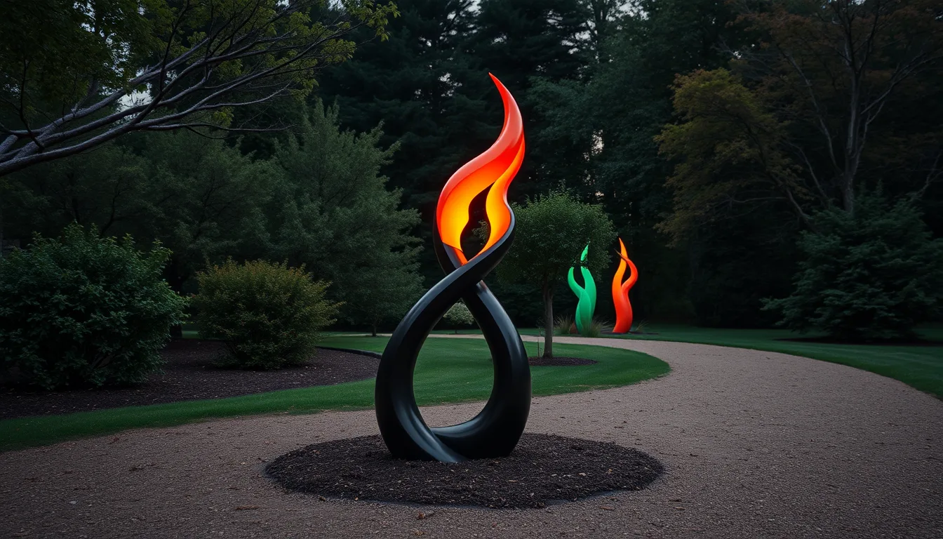 Sculpture for: Are you as black as the flame / That will burn me to a shadow tonight?