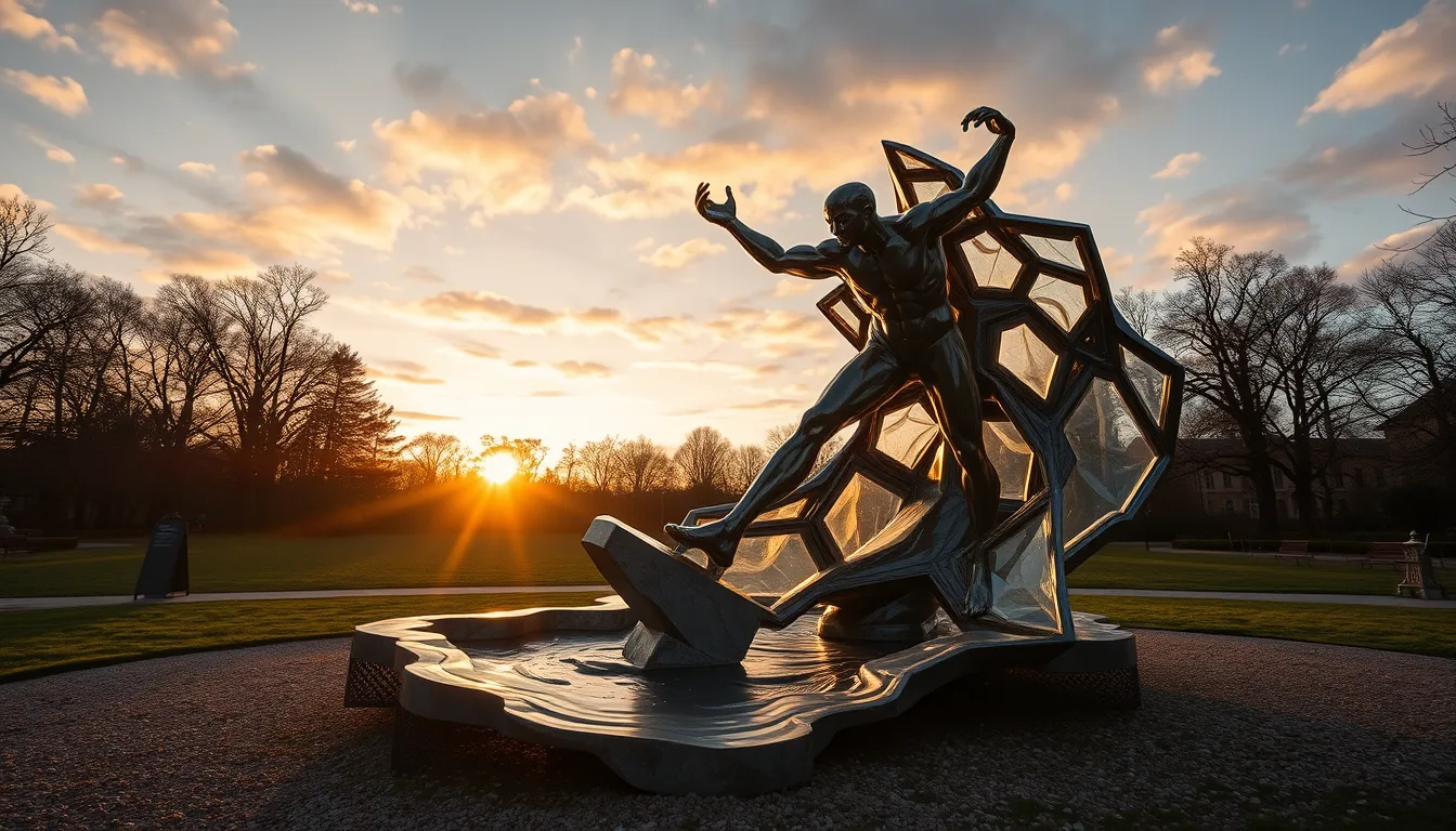 Sculpture for: Learn again to greet the sunrise / With "Good morning"