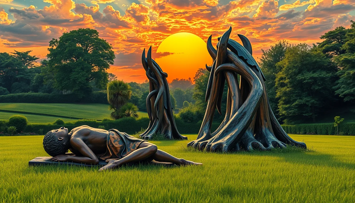 Sculpture for: But summer doesn't know how / The setting sun lingers