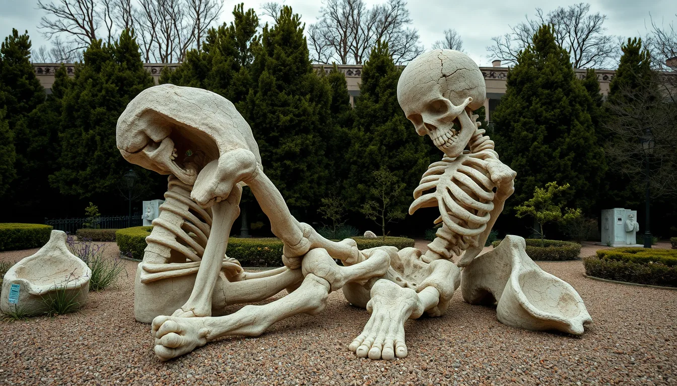 Sculpture for: My bones grew cold / Crackled and splintered