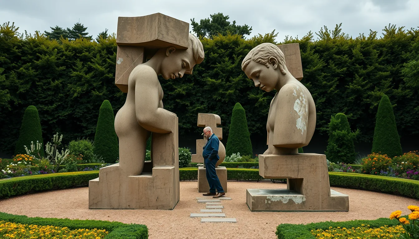 Sculpture for: But me / Facing you always / It was I / Who saw you as my center